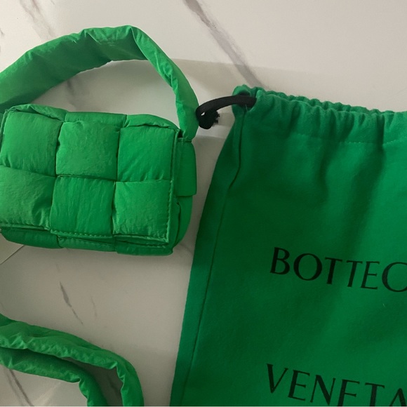 Bottega Veneta Handbags - Bottega Veneta Green Cassette Messenger Bag